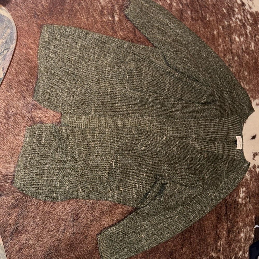 Women’s olive green cardigan